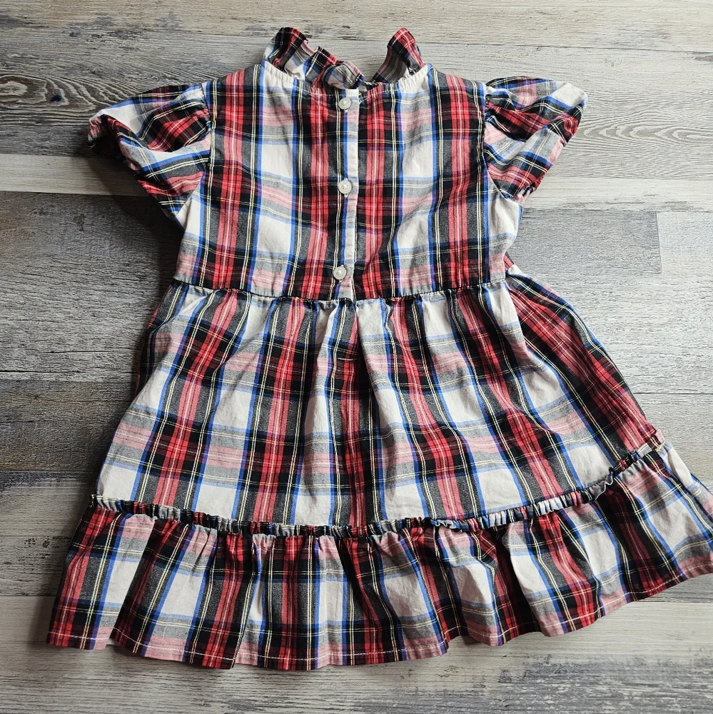 CrewCuts From J. Crew 3T Holiday 2024 Red Plaid Dress - Picture 7 of 8